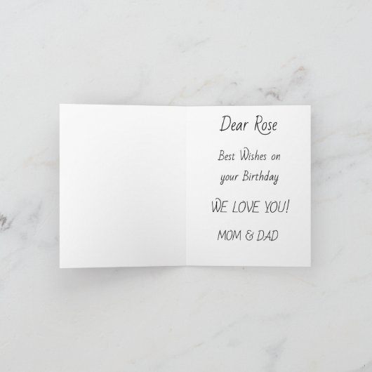 Eenvoudig en kleurrijk ontwerp in hoek, verjaardag kaart (Binnen)