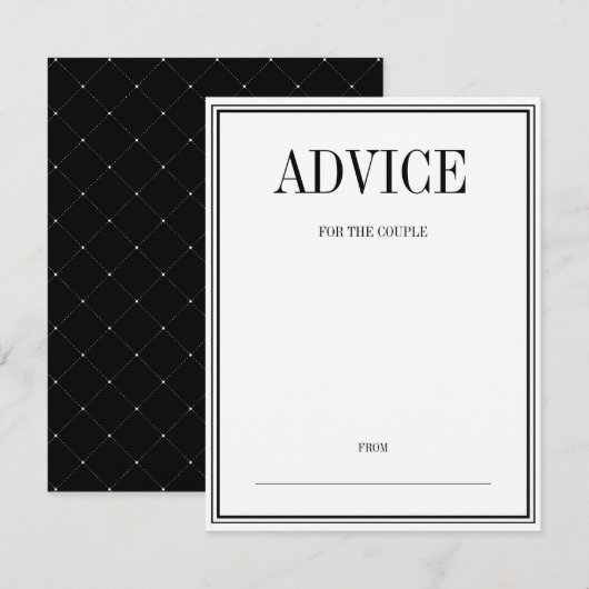 Eenvoudig en legant huwelijksadvies Kaart (Voorkant / Achterkant)