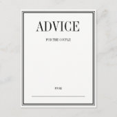 Eenvoudig en legant huwelijksadvies Kaart (Voorkant)