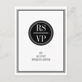Eenvoudig en legant RSVP-Briefkaart Uitnodiging Briefkaart