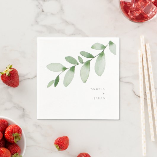 Eenvoudig en levendig bruiloft Aangepaste cocktail Servet (Insitu)