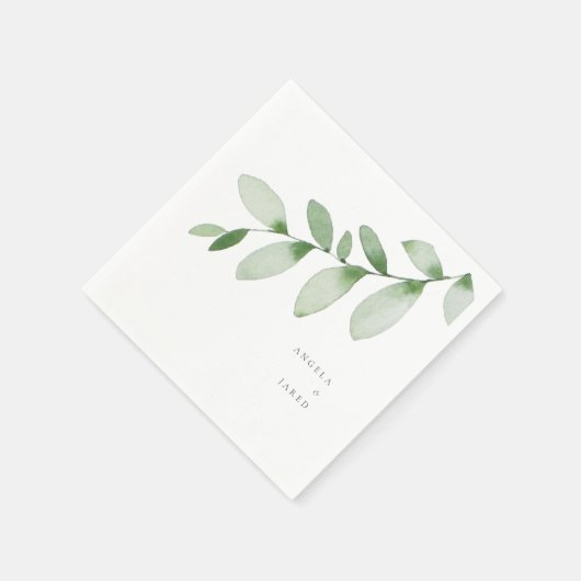 Eenvoudig en levendig bruiloft Aangepaste cocktail Servet (Hoek)