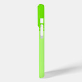 Eenvoudig en limoengroen gestreept monogram Case-Mate iPhone case (Achterkant / Links)