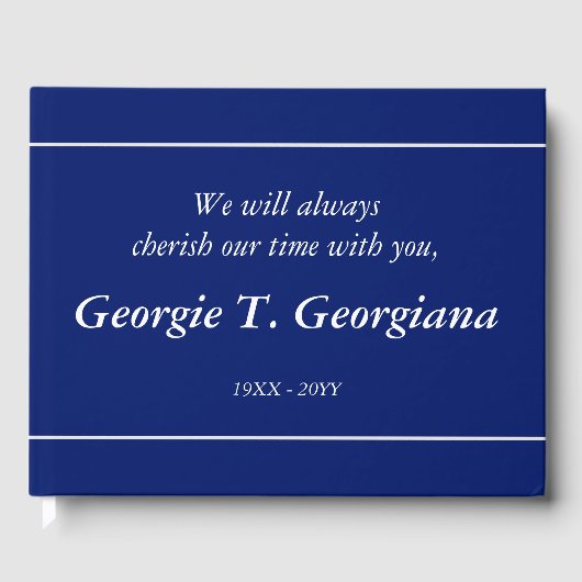 Eenvoudig en minimaal cursief handboek gastenboek (Voorkant)