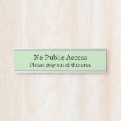 Eenvoudig en minimaal "geen toegang tot het publie deurbordje (Voorkant)