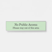 Eenvoudig en minimaal "geen toegang tot het publie deurbordje (Voorkant)