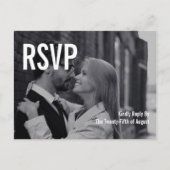 Eenvoudig en minimaal Typografie Wedding RSVP-Brie Uitnodiging Briefkaart (Voorkant)