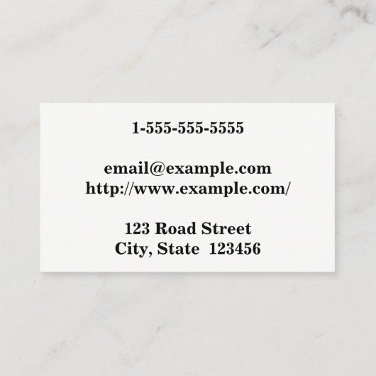 Eenvoudig en minimaal Visitekaartje van de Nail-te (Achterkant)