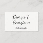 Eenvoudig en minimaal Visitekaartje van de Nail-te (Voorkant)