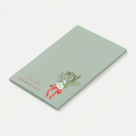 Eenvoudig en minimaal wintergroen post-it® notes (Schuin)