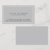 Eenvoudig en minimalistisch Basic Grey Professiona Visitekaartje (Voorkant / Achterkant)
