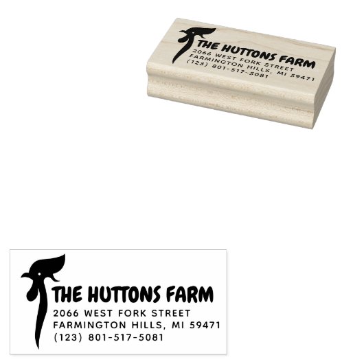 Eenvoudig en minimalistisch Boerderij van de Chick Rubberstempel (Gestempeld)