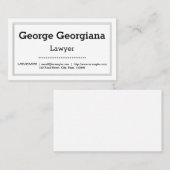 Eenvoudig en minimalistisch met drievoudige lijn g visitekaartje (Voorkant / Achterkant)