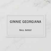 Eenvoudig en minimalistisch Nail Artist-Visitekaar Visitekaartje (Voorkant)
