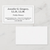 Eenvoudig en minimalistisch openbaar notarieel Vis Visitekaartje (Voorkant / Achterkant)