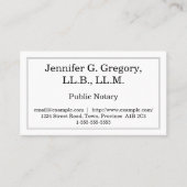 Eenvoudig en minimalistisch openbaar notarieel Vis Visitekaartje (Voorkant)