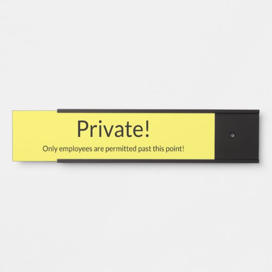 Eenvoudig en minimalistisch "privé!" Bordjee Deurbordje (Voorkant)