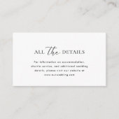 Eenvoudig en minimalistisch | Trouwgegevens Informatiekaartje (Voorkant)