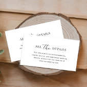 Eenvoudig en minimalistisch | Trouwgegevens Informatiekaartje