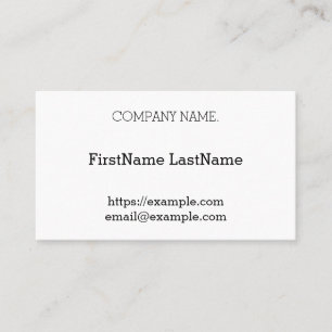 Eenvoudig en minimalistisch Visitekaartje