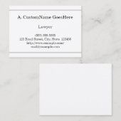 Eenvoudig en minimalistisch Visitekaartje van advo (Voorkant / Achterkant)