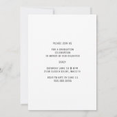 Eenvoudig en modern afstuderen kaart (Achterkant)