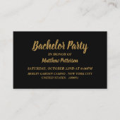 Eenvoudig en modern, Bachelor Party Ticket Uitnodi (Voorkant)