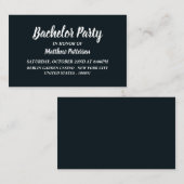 Eenvoudig en modern, Bachelor Party Ticket Uitnodi (Voorkant / Achterkant)