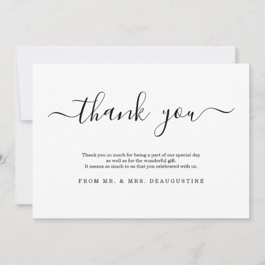 Eenvoudig en modern bedankkaart (Voorkant)