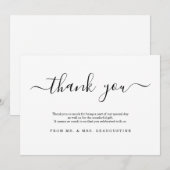 Eenvoudig en modern bedankkaart (Voorkant / Achterkant)