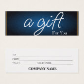 Eenvoudig en modern bedrijfscadeaubon mini visitekaartjes (Voorkant /achterkant)