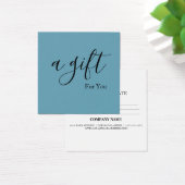Eenvoudig en modern bedrijfscadeaubon vierkante visitekaartjes (Bureau)
