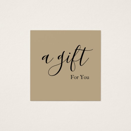 Eenvoudig en modern bedrijfscadeaubon vierkante visitekaartjes (Voorkant)