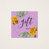 Eenvoudig en modern bedrijfscadeaubon vierkante visitekaartjes (Voorkant)