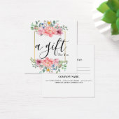 Eenvoudig en modern bedrijfscadeaubon vierkante visitekaartjes (Bureau)