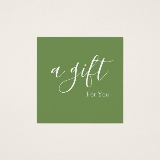 Eenvoudig en modern bedrijfscadeaubon vierkante visitekaartjes (Voorkant)