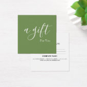 Eenvoudig en modern bedrijfscadeaubon vierkante visitekaartjes (Bureau)