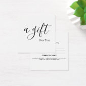 Eenvoudig en modern bedrijfscadeaubon vierkante visitekaartjes (Bureau)