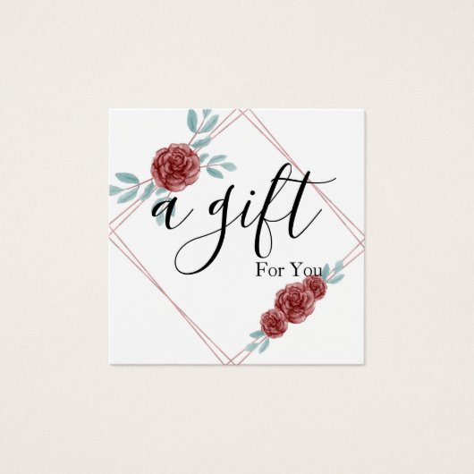 Eenvoudig en modern bedrijfscadeaubon vierkante visitekaartjes (Voorkant)