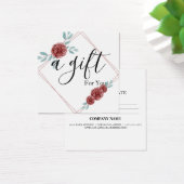 Eenvoudig en modern bedrijfscadeaubon vierkante visitekaartjes (Bureau)