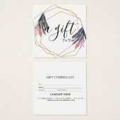 Eenvoudig en modern bedrijfscadeaubon vierkante visitekaartjes (Voorkant /achterkant)