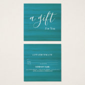Eenvoudig en modern bedrijfscadeaubon vierkante visitekaartjes (Voorkant /achterkant)