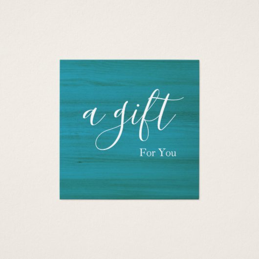 Eenvoudig en modern bedrijfscadeaubon vierkante visitekaartjes (Voorkant)