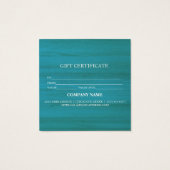 Eenvoudig en modern bedrijfscadeaubon vierkante visitekaartjes (Achterkant)