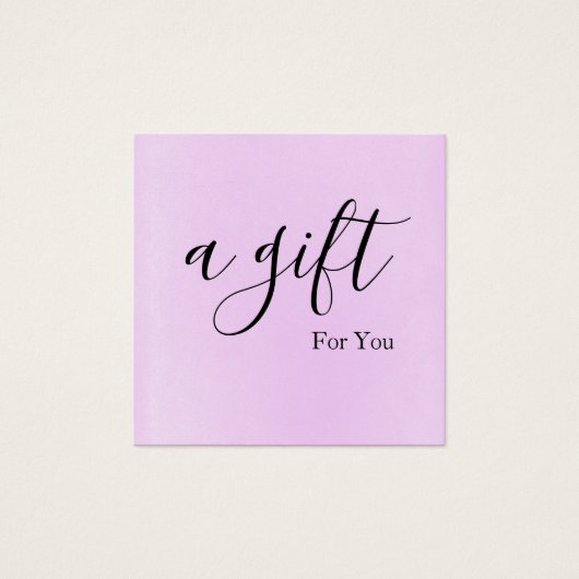 Eenvoudig en modern bedrijfscadeaubon vierkante visitekaartjes (Voorkant)