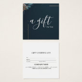 Eenvoudig en modern bedrijfscadeaubon vierkante visitekaartjes (Voorkant /achterkant)