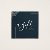 Eenvoudig en modern bedrijfscadeaubon vierkante visitekaartjes (Voorkant)