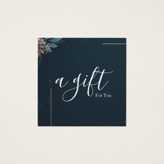 Eenvoudig en modern bedrijfscadeaubon vierkante visitekaartjes (Voorkant)