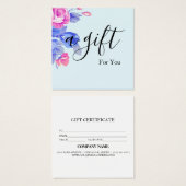 Eenvoudig en modern bedrijfscadeaubon vierkante visitekaartjes (Voorkant /achterkant)