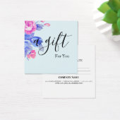 Eenvoudig en modern bedrijfscadeaubon vierkante visitekaartjes (Bureau)